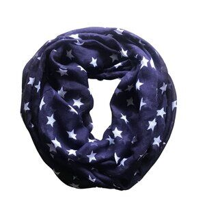 Navy Stars Infinity Double Layer Scarf